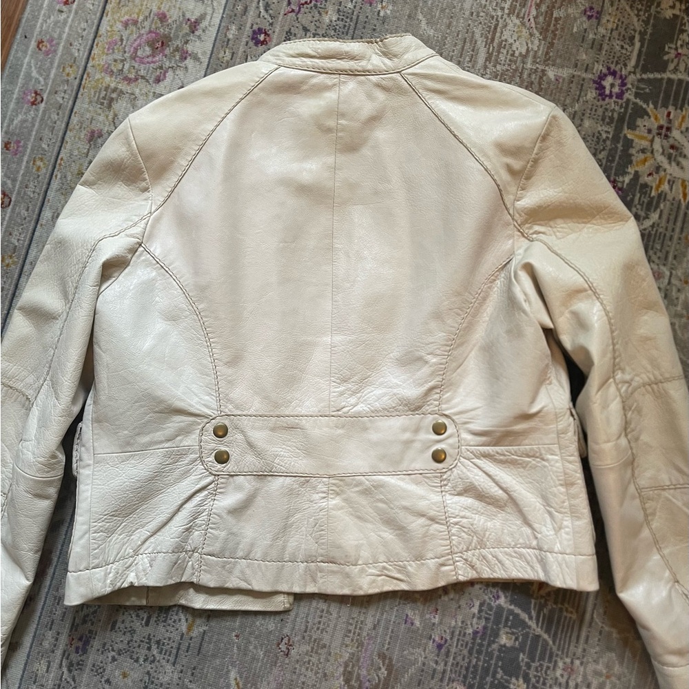 Vintage Wilson’s leather Chic Cream Leather Jacket